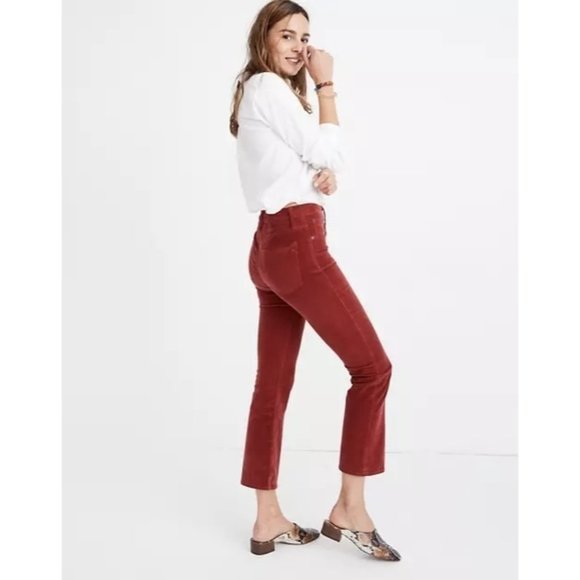 Madewell Corduroy Pants Cali Demi-Boot Jeans Rust - Picture 3 of 11
